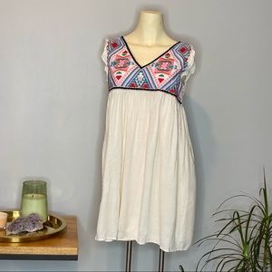THML | Embroidered V neck Dress